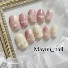 18 現品　サイズ•チップ変更可　ネイルチップ　ニュアンス　ピンク　ホワイト