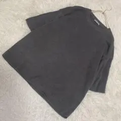 theory 五分袖ニット チャコール 38 シンプル ナチュラル 着回し