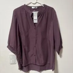 大きいサイズ　五分袖ブラウス　新品