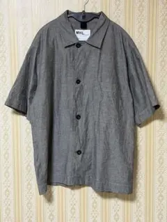 MHL. MARGARET HOWELL 半袖シャツ ライトグレー色 Lのサムネイル