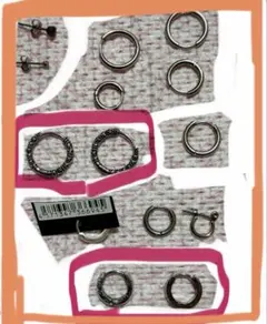 ピアス（ステンレス）11点、シルバー貫通タイプ2点、セット2点（ステンレス）