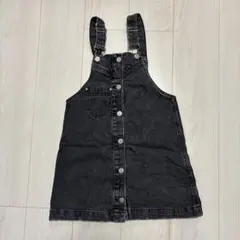 ZARAブラックデニム ジャンバースカート