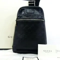 美品 グッチ ウエストバッグ GG シマ シェリーライン ボディバッグ