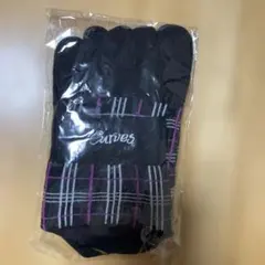 Curves 五本指ソックス チェック柄 黒