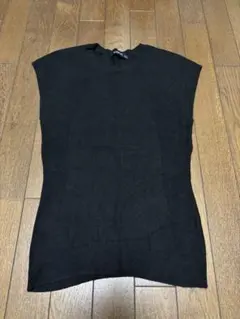 ZARA ノースリーブセーター　黒　Sサイズ