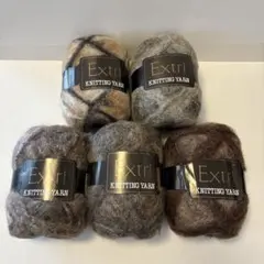 エクトリー 雅 KNITTING YARN 5玉セット（同一カラー、同一ロット）