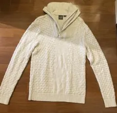 Armani Exchange ジップアップニット M グレー系