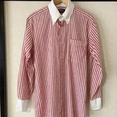 SUIT SELECT 21 赤と白のストライプ 長袖シャツ L