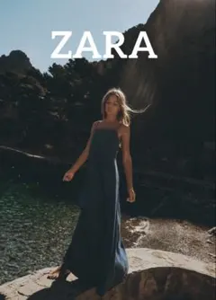 a*a様 Zara デニム　TRF ミディ キャミソール ロングワンピース