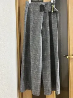 新品タグ付き　GALENA ガレナ　ワイドパンツ　チェック柄