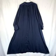 nano universe ナノユニバース ロングワンピース ネイビー Aライン