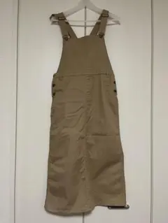 ◎Lサイズ ベージュ サロペットワンピース ハニーズ Honeys