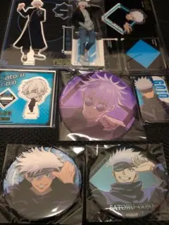 【新品】呪術廻戦　缶バッジ　五条悟　アクリルスタンド　8点セット