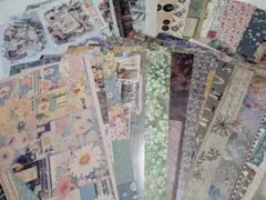 デザインペーパー 65枚 ボタニカル、手芸系 まとめ売り