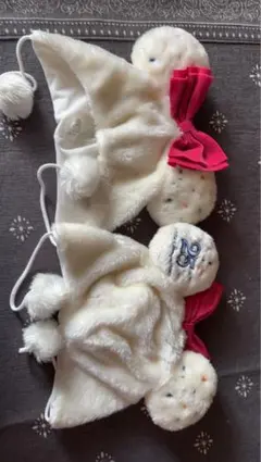 ミッキーマウス耳付きフリース帽子　25周年　ファンキャップ2個セット