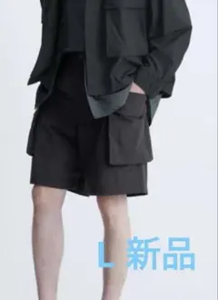 新品未使用　ユニクロU パラシュート カーゴショーツ 黒 L ユニクロユー