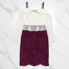 [ディアバイローブドフルール]DE1802 キャバドレス ホワイト S