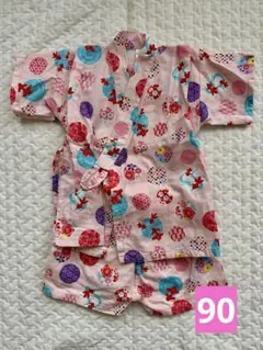 90cm 花火と魚柄 甚平