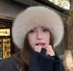 ファー ニット帽