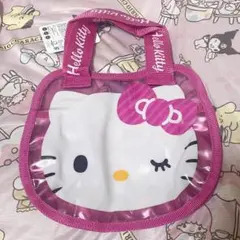 サンリオ ハローキティ キティ クリアバッグ ビニールバッグ プールバッグピンクのサムネイル