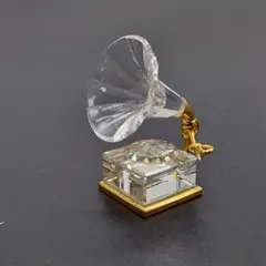 良品　スワロフスキー　蓄音機　置物のサムネイル