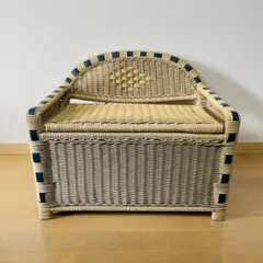 良品✨　ラタン 籐 ベンチ ボックス 収納　60cm