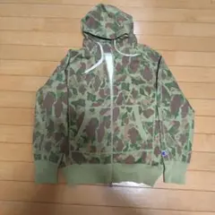 Champion カモフラージュ ジップアップフーディ Sサイズ