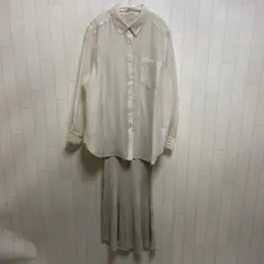 Apuweiser-riche シアーシャツｓｅｔニットワンピース