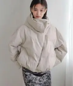 LOWRYS FARM ベロアボリュームネックブルゾン