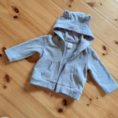 baby GAP グレー くま耳　フード付きパーカー 6-12month