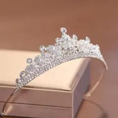 ティアラクラウン王冠 ジルコニア 結婚式ブライダルウェディングヘアアクセサリー