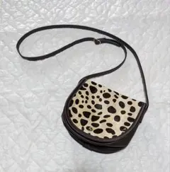 限定値下げ☆ダルメシアン柄 レオパード柄 ショルダーバッグ ハラコ