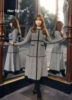 n*o様 her lip to Montaigne Knit Long Dres モ*☆様 her lip to Montaigne Knit Long Dres - メルカリ