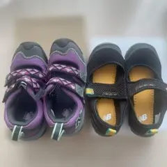 New Balance キッズシューズセット 紫と黒
