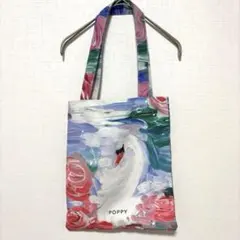 美品】POPPY ポピー 花柄 トートバッグ あさぎーにょ カラビナ付き