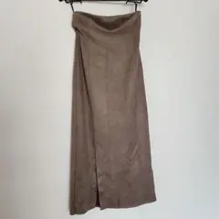 スエード ロングスカート