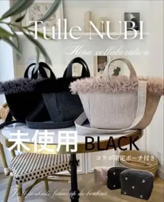 ⭐︎完売品⭐︎ROSE AURA Hinaコラボ チュールヌビバッグ 黒 限定 