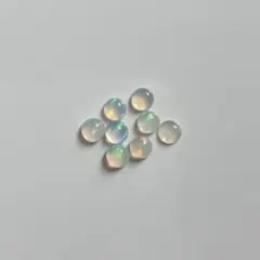 エチオピア産 オパール 宝石質 ラウンド カボション8個