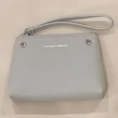 【美品】エンポリオアルマーニEMPORIO ARMANI アイスブルー　ポーチ