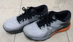 ASICS GEL-KAYANO25 ランニングシューズ グレー/オレンジのサムネイル