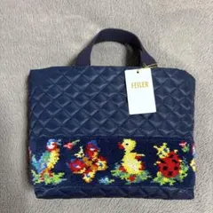 FEILER 学校フェイラー ハイジ バッグインミニバッグ ネイビー 【極美品】
