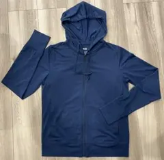 UNIQLOエアリズムUVカットメッシュフルジップパーカー　ネイビー　M