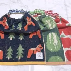 おりこうエプロン タオルエプロン 3枚セット 動物柄 食事エプロン 保育園