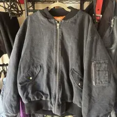 ダークブルー ボンバージャケット