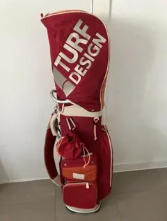 TURF DESIGN キャディバッグ 赤オレンジ