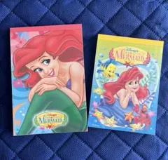 ディズニー　リトルマーメイド　メモ帳　大小2冊