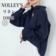NOLLEY'S ノーリーズ　プレミアムリネンクロップドレギュラーシャツ　麻のサムネイル