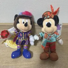 ミッキー　ぬいぐるみバッジ　キーホルダー　イースター　17周年　ディズニー