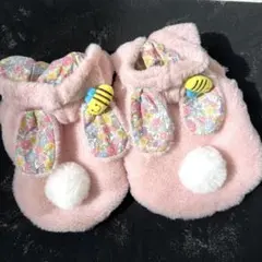 フリース ペット用服 ピンク 花柄　うさぎ　イースター