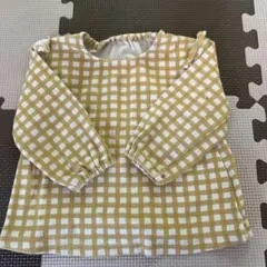 UNIQLO チェック柄パフスリーブシャツ